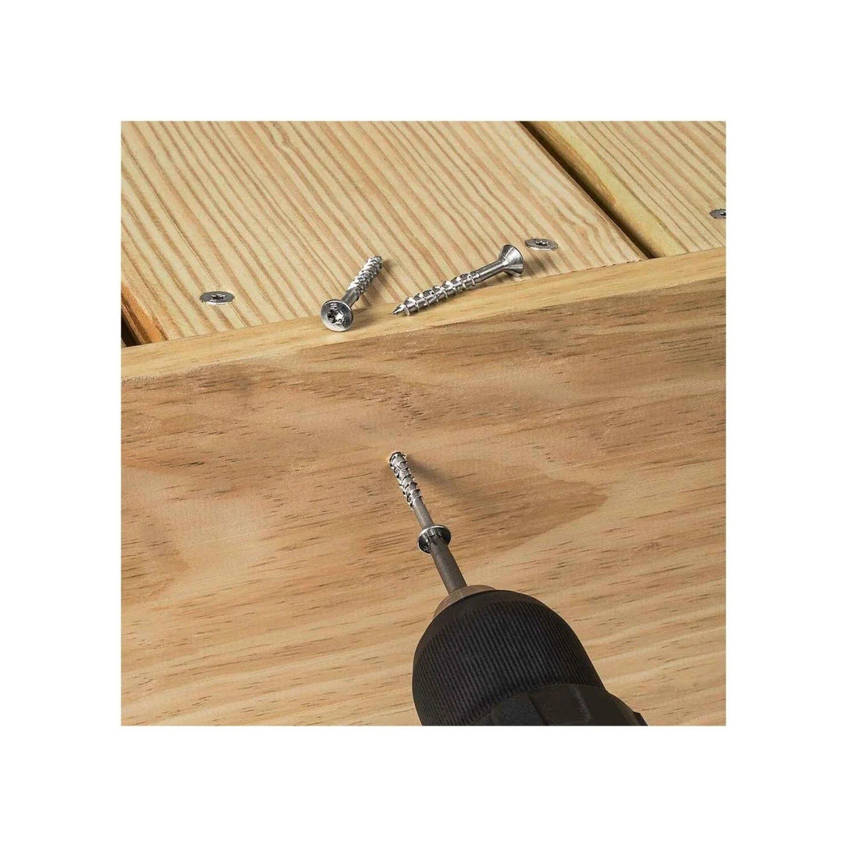Simpson Strong-Tie T08250WPF1 Deck-Drive (#8 x 2-1/2") T-20 DWP Wood SS Screw, Flat Head, Type 316 (1 lb.) - 10