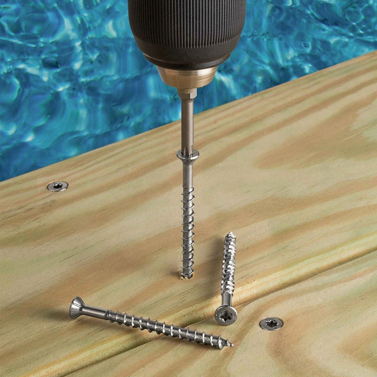 Simpson Strong-Tie T10450WPCM Deck-Drive (#10 x 4-1/2") T-25 DWP Wood SS Screw, Flat Head, Type 316 (1000 Pack) - 8