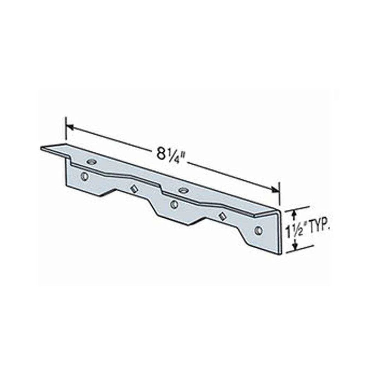 Simpson Strong-Tie TA9Z-R (8-1/4") 12 Gauge ZMAX Finish TA Staircase Angle for Sound Framing - 3