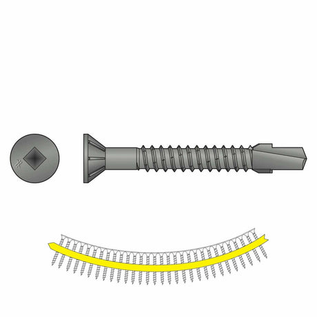 Simpson Strong-Tie TBG1245S Strong-Drive (#12 x 1-3/4") T30 Flat Head TB Wood-to-Steel Screw (Collated) (1000 Pack)