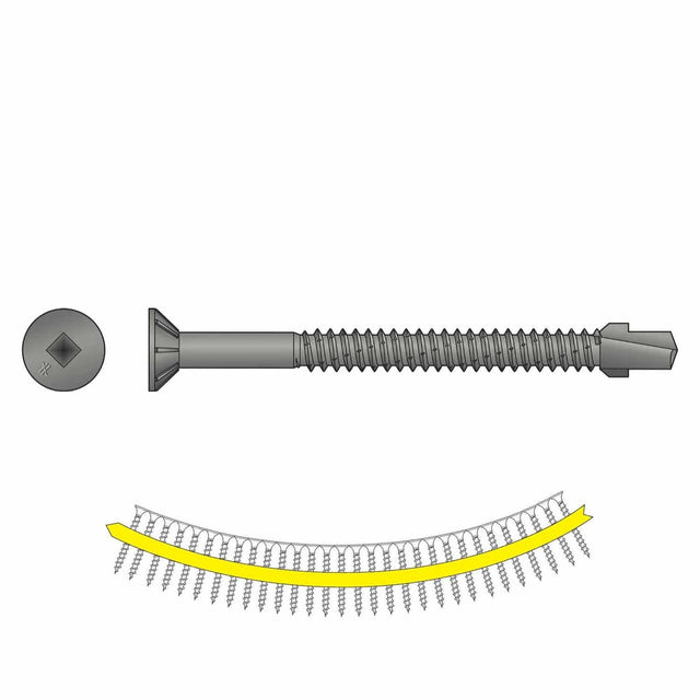 Simpson Strong-Tie TBG1475S Strong-Drive (#14 x 3") T30 TB Wood-to-Steel Screw (Collated) (750 Pack)