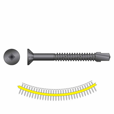 Simpson Strong-Tie TBP1460S Strong-Drive (#14 x 2-3/8") T30 TB Wood-to-Steel Collated Screw, Black Phosphate (750 Pack)