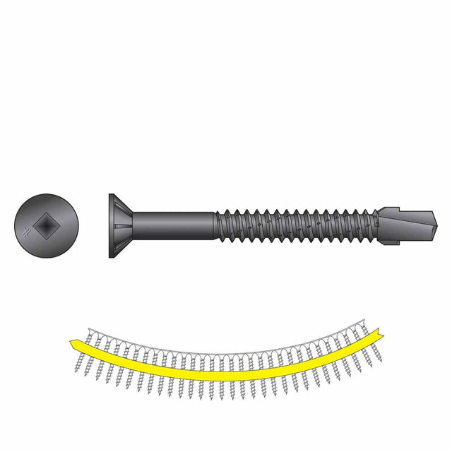 Simpson Strong-Tie TBP1460S Strong-Drive (#14 x 2-3/8") T30 TB Wood-to-Steel Collated Screw, Black Phosphate (750 Pack)