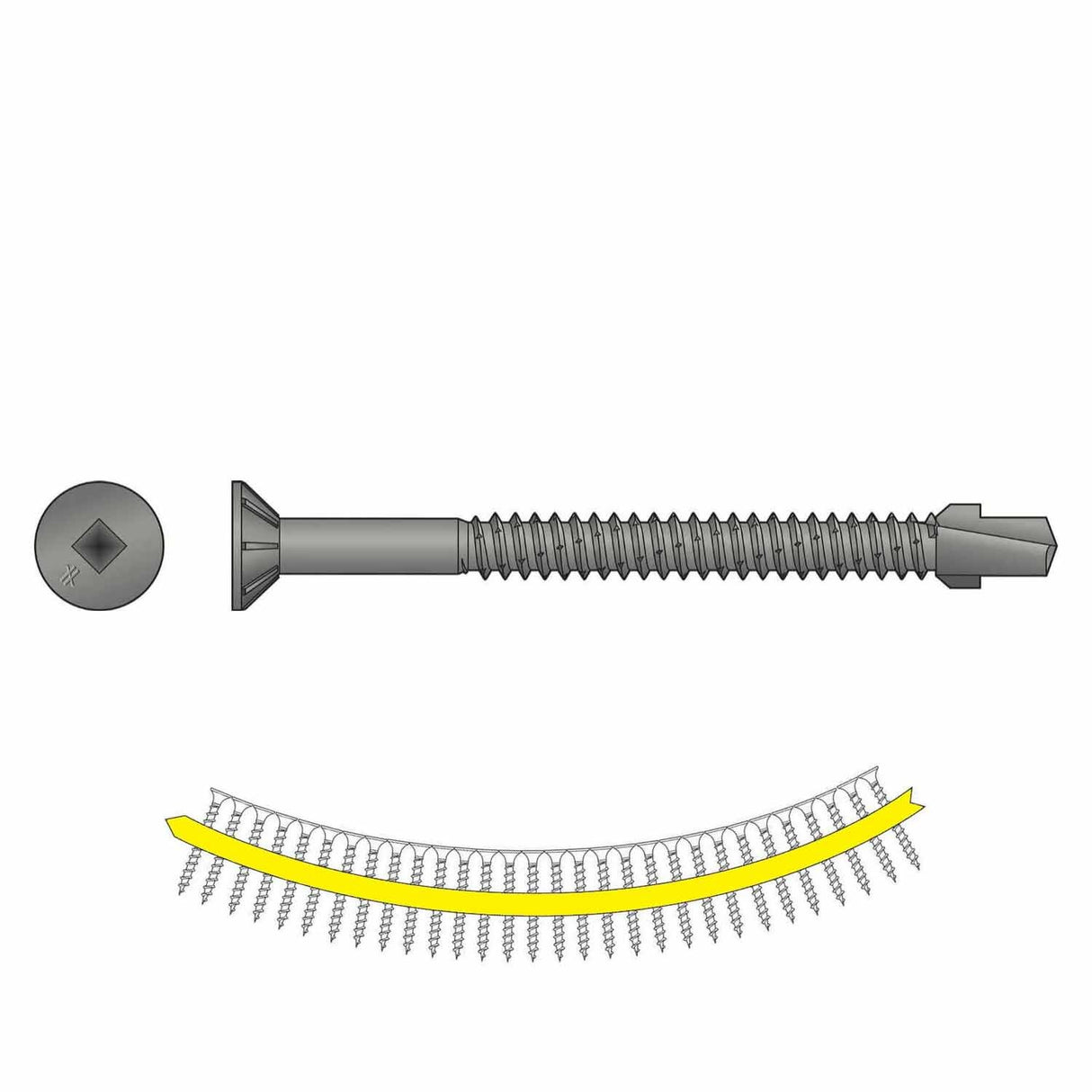 Simpson Strong-Tie TBP1475S Strong-Drive (#14 x 3") T30 TB Wood-to-Steel Screw Collated Screw - Black Phosphate (750 Pack)