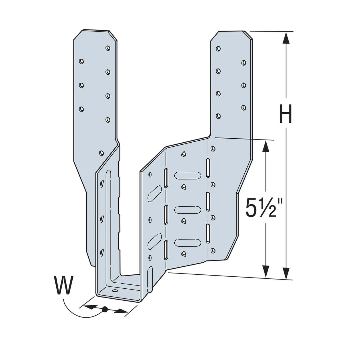 Simpson Strong-Tie THASL29 Adjustable Truss Hanger (2x9, Skewed Left) - 2
