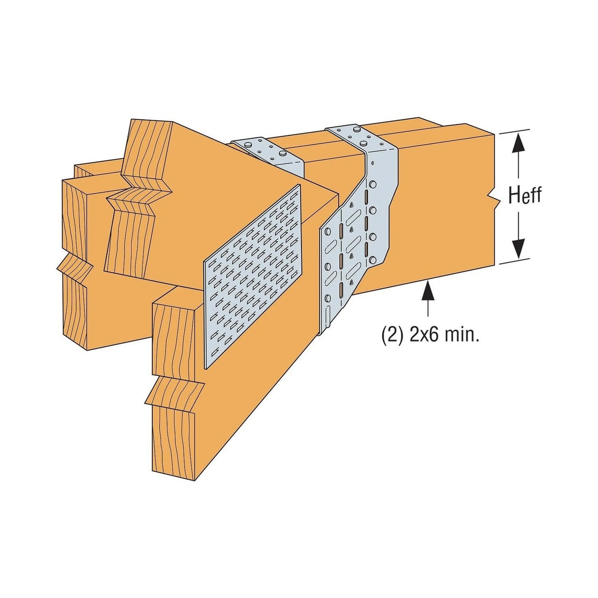 Simpson Strong-Tie THASL29 Adjustable Truss Hanger (2x9, Skewed Left) - 3