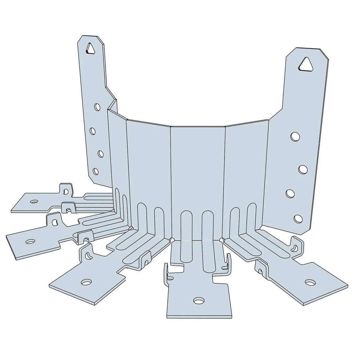 Simpson Strong-Tie THJM2-5-SDS3 (12 Gauge) Galvanized Multiple-Truss Hip/Jack Hanger - 3