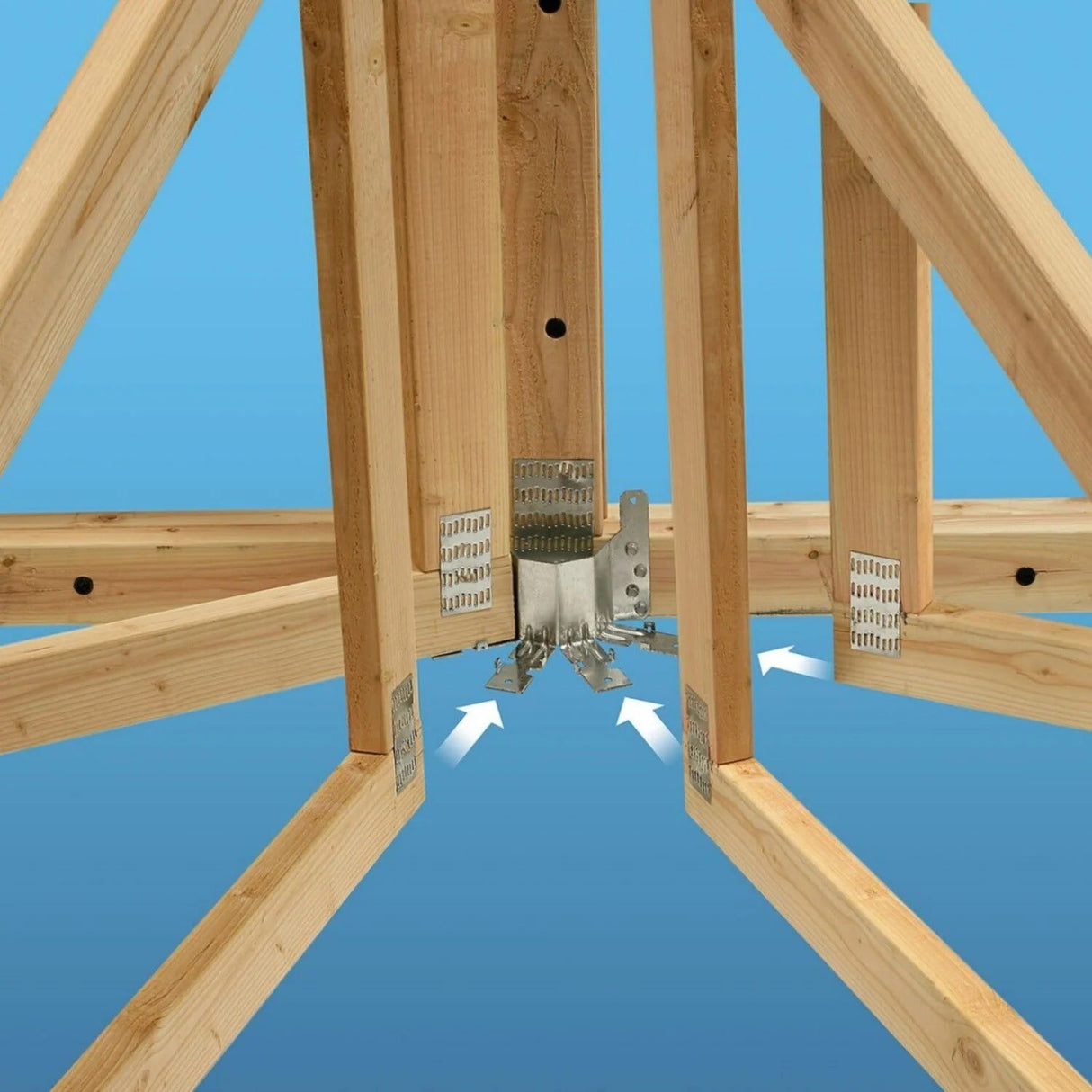 Simpson Strong-Tie THJM2-5-SDS3 (12 Gauge) Galvanized Multiple-Truss Hip/Jack Hanger - 4