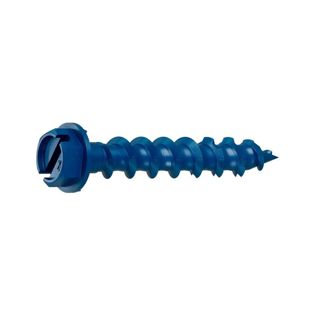 Simpson Strong-Tie TNT18134HC8 Titen Turbo(1/8" x 1-3/4") Hex-Head Concrete and Masonry Screw, Blue (8 Pack)