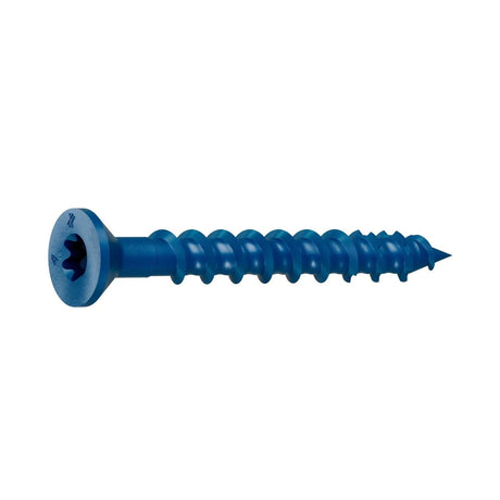 Simpson Strong-Tie TNT18214TF Titen Turbo (3/16" x 2-1/4") T25 Flat-Head Concrete and Masonry Screw, Blue (100 Pack)