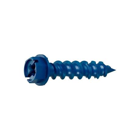Simpson Strong-Tie TNT25114HC8 Titen Turbo(1/4" x 1-1/4") Hex-Head Concrete and Masonry Screw, Blue (8 Pack)