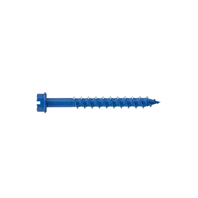 Simpson Strong-Tie TNT25214HC8 Titen Turbo(1/4" x 2-1/4") Hex-Head Concrete and Masonry Screw, Blue (8 Pack)