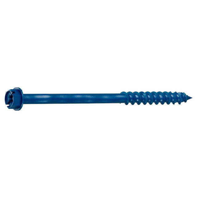 Simpson Strong-Tie TNT25400H Titen Turbo (1/4" x 4") Hex-Head Concrete and Masonry Screw, Blue (100 Pack)