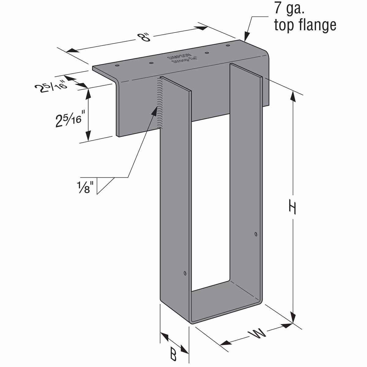 Simpson WP46 Strong-Tie Welded Top-Flange Joist Hanger for 4x6 - Versatile Heavy-Duty Support for Wood and Steel Connections - 4