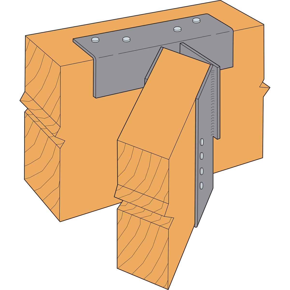 Simpson WP46 Strong-Tie Welded Top-Flange Joist Hanger for 4x6 - Versatile Heavy-Duty Support for Wood and Steel Connections - 6