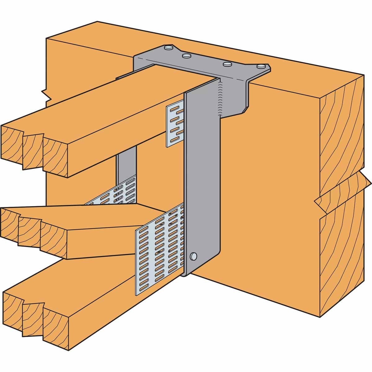 Simpson WP46 Strong-Tie Welded Top-Flange Joist Hanger for 4x6 - Versatile Heavy-Duty Support for Wood and Steel Connections - 8