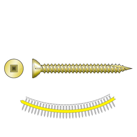 Simpson Strong-Tie WSF134LRVS Wood-To-CFS/Aluminum Screw, Yellow Zinc (2000 Pack)