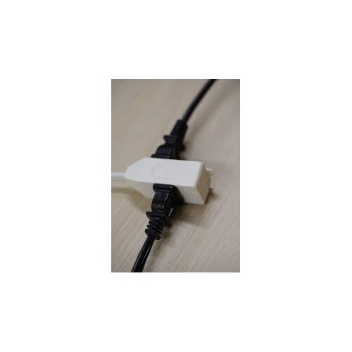 SlimLine 2235 Indoor Flat Plug Extension Cord, 3 Foot Cord, Right Angled Plug, 16 gauge, 3 Pola - 2