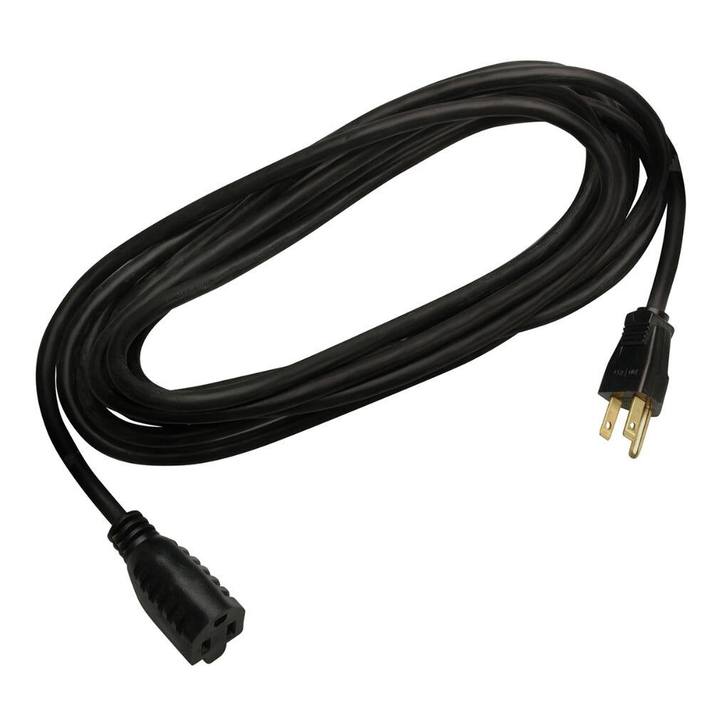 Southwire 2306SW8808 15' 16/3 Gauge Medium-Duty 13-Amp SJTW General Purpose Extension Cord, Black Color