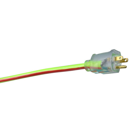 Southwire 2549SW0054 12/3 100' SJTW Green/Red Extension Cord with Lighted End