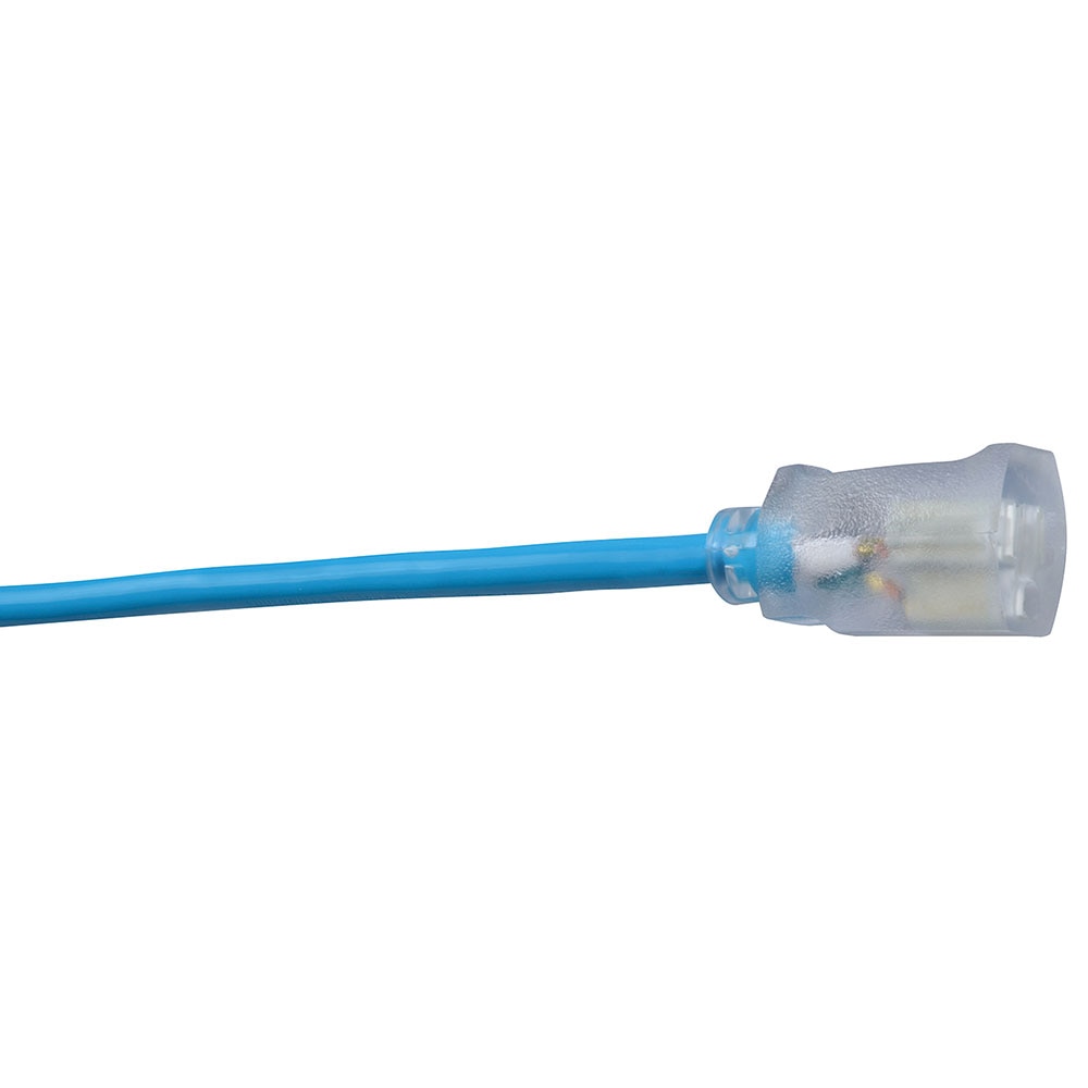 Southwire 2578SW000H 12/3 50' SJTW Cool Blue Extension Cord W/Lighted Ends (Extra Durable HD) - 2