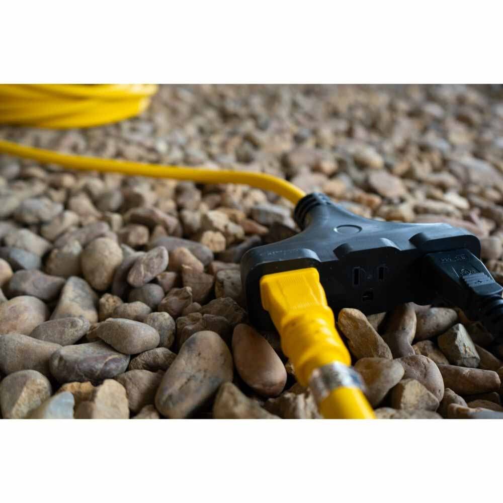 Southwire 26020148-1 50' 15A In-Line GFCI 12/3 Cord Set Tri-Source End - 2