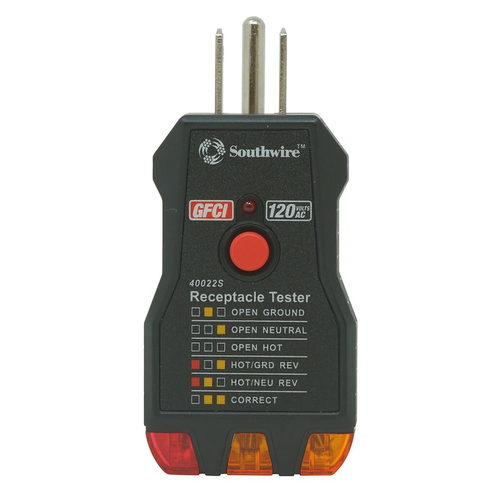 Southwire 40022S 40022S Receptacle Tester, Black - 2