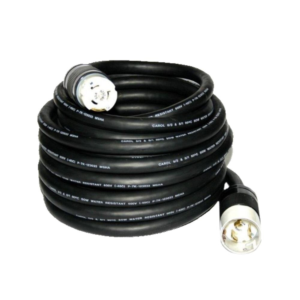 Southwire 8100 100' Temporary Power Cord, 6/3-8/1 SOOW Cord w/ 50A 3P4W