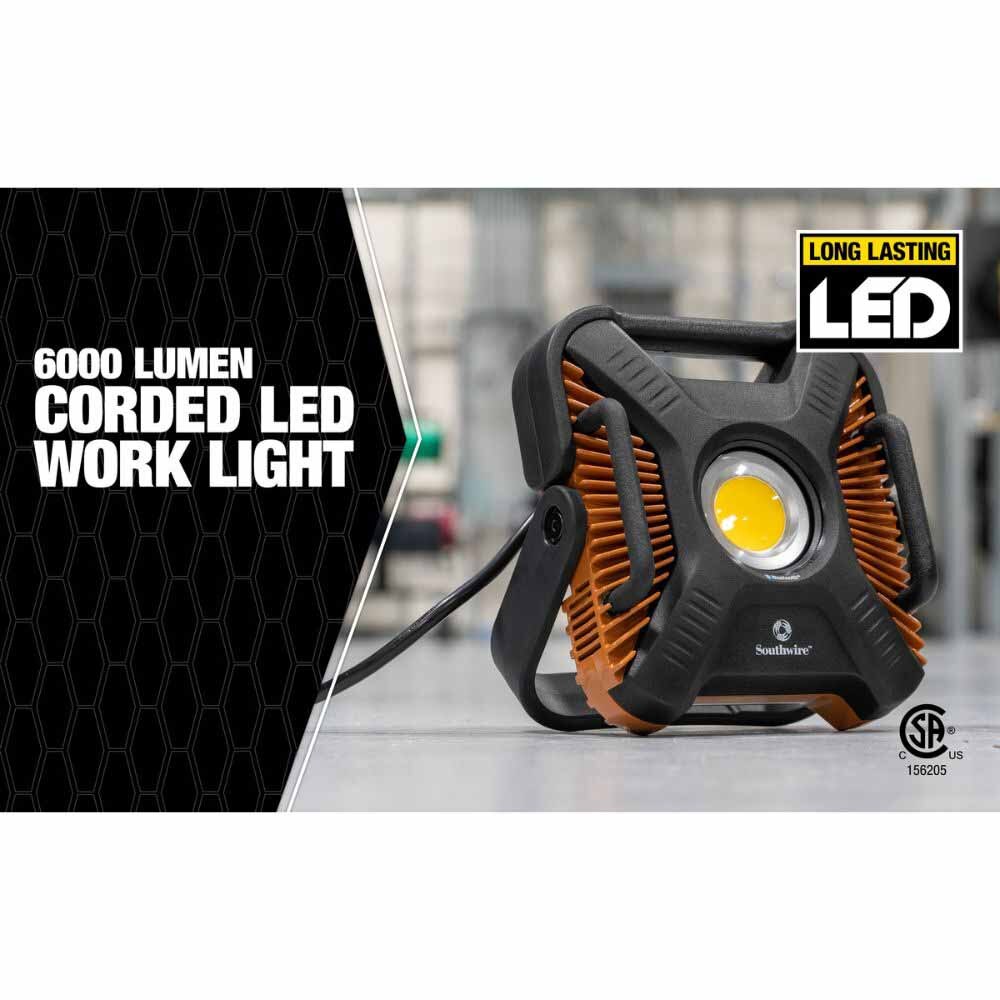 Southwire AL60CSW 6000 Lumen LED Rechargeable Work Light - 6