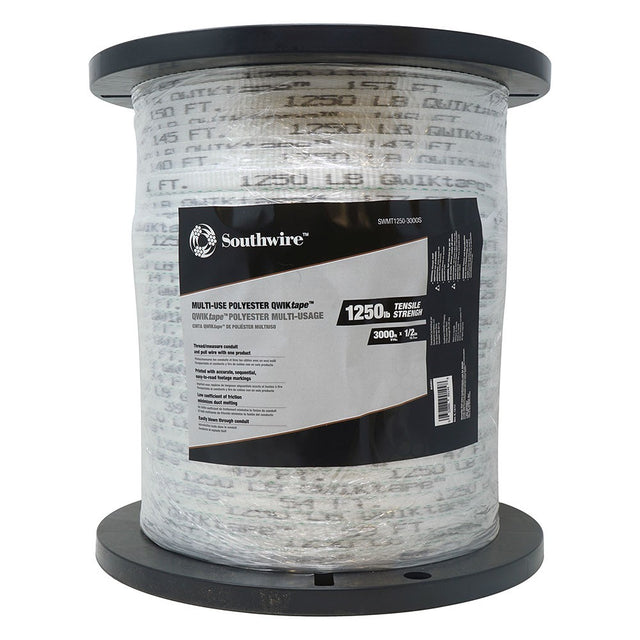 Southwire SWMT2500-3000S Qwiktape Pull Tape, 2500 lb x 3000' Spool