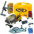 Spectra DG613-6 Dialgrade Pipe Laser with Large Pipe Centering Plate (Metric), Vertical Pole, Remote Control, Target and Rechargeable Batteries