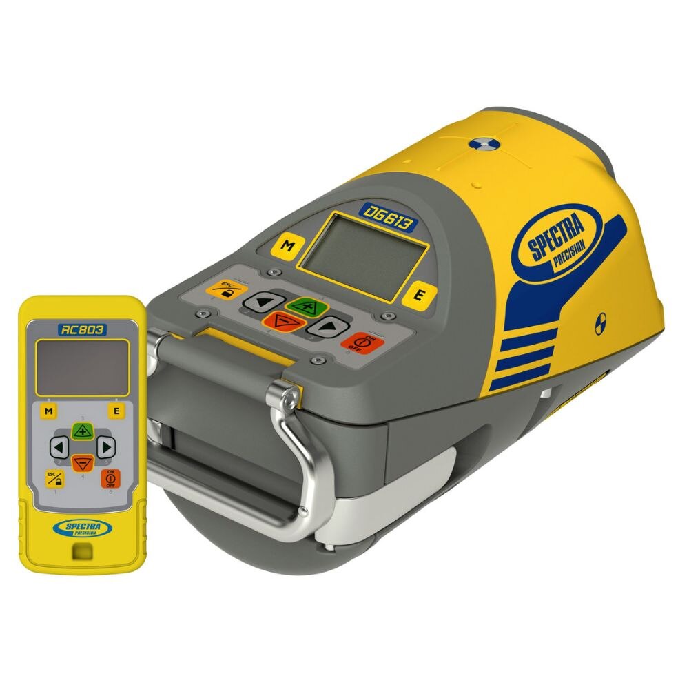 Spectra DG613 Dialgrade Pipe Laser, 8" Trivet Plate, Remote Control, Target, Rechargeable Batteries - 2