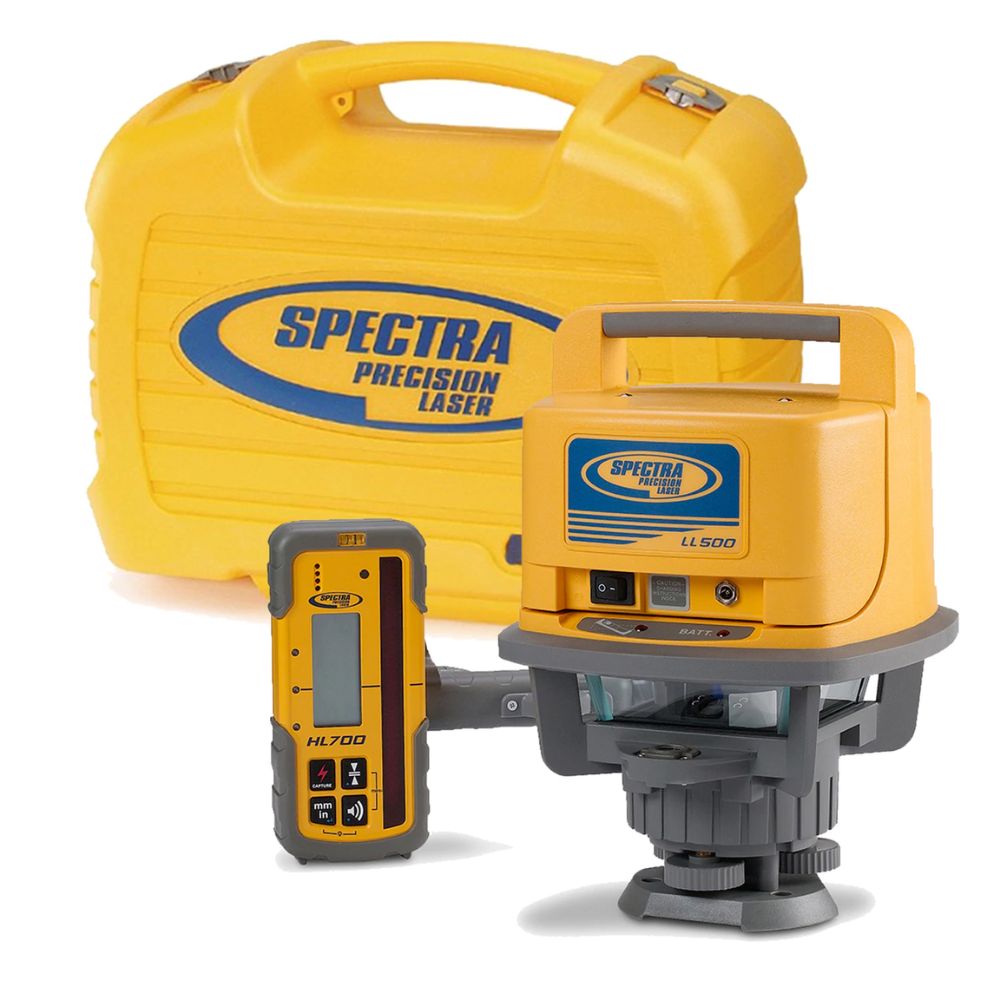 Spectra LL500-4 Long Range Laser Package with HL700 Receiver - Rechargeable Batteries