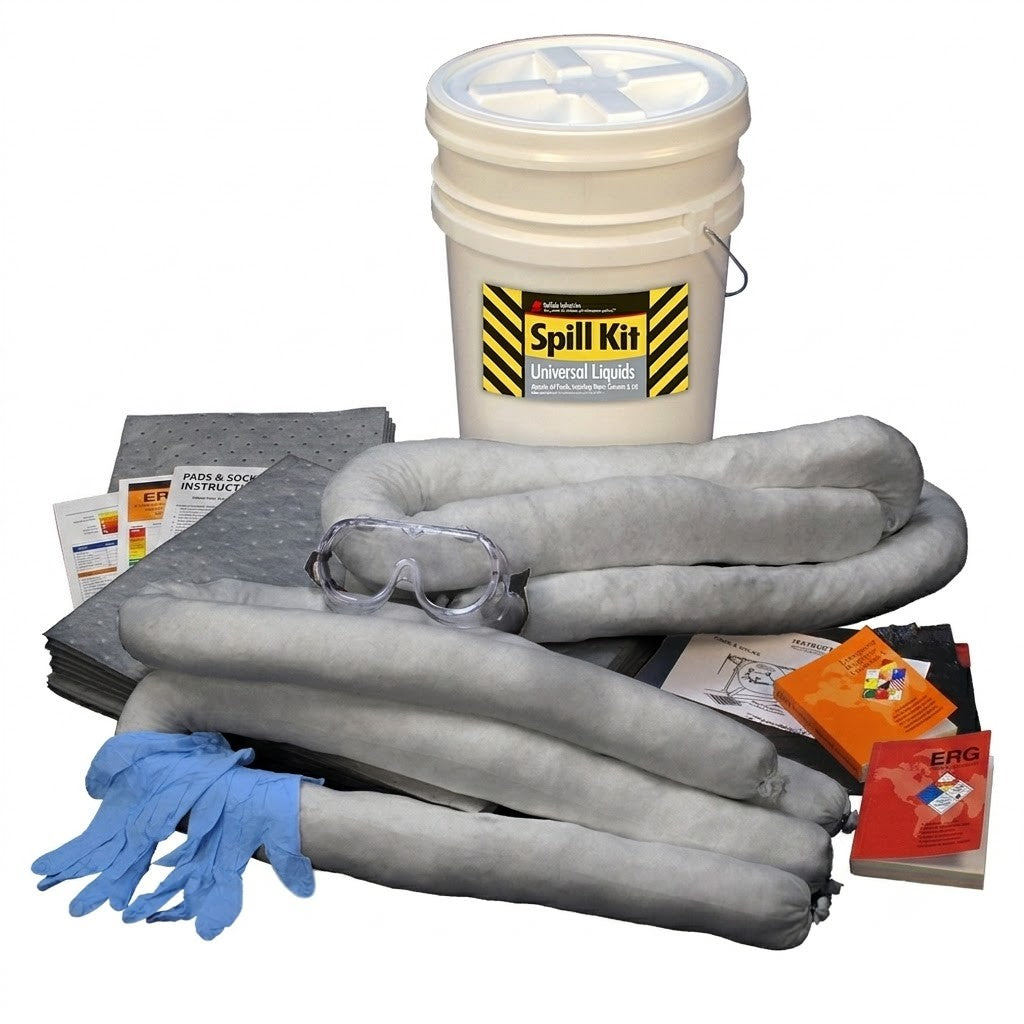 Buffalo Industries 92010 6.5 Gallon Bucket Universal Spill Kit for Universal Liquids (1 Kit)