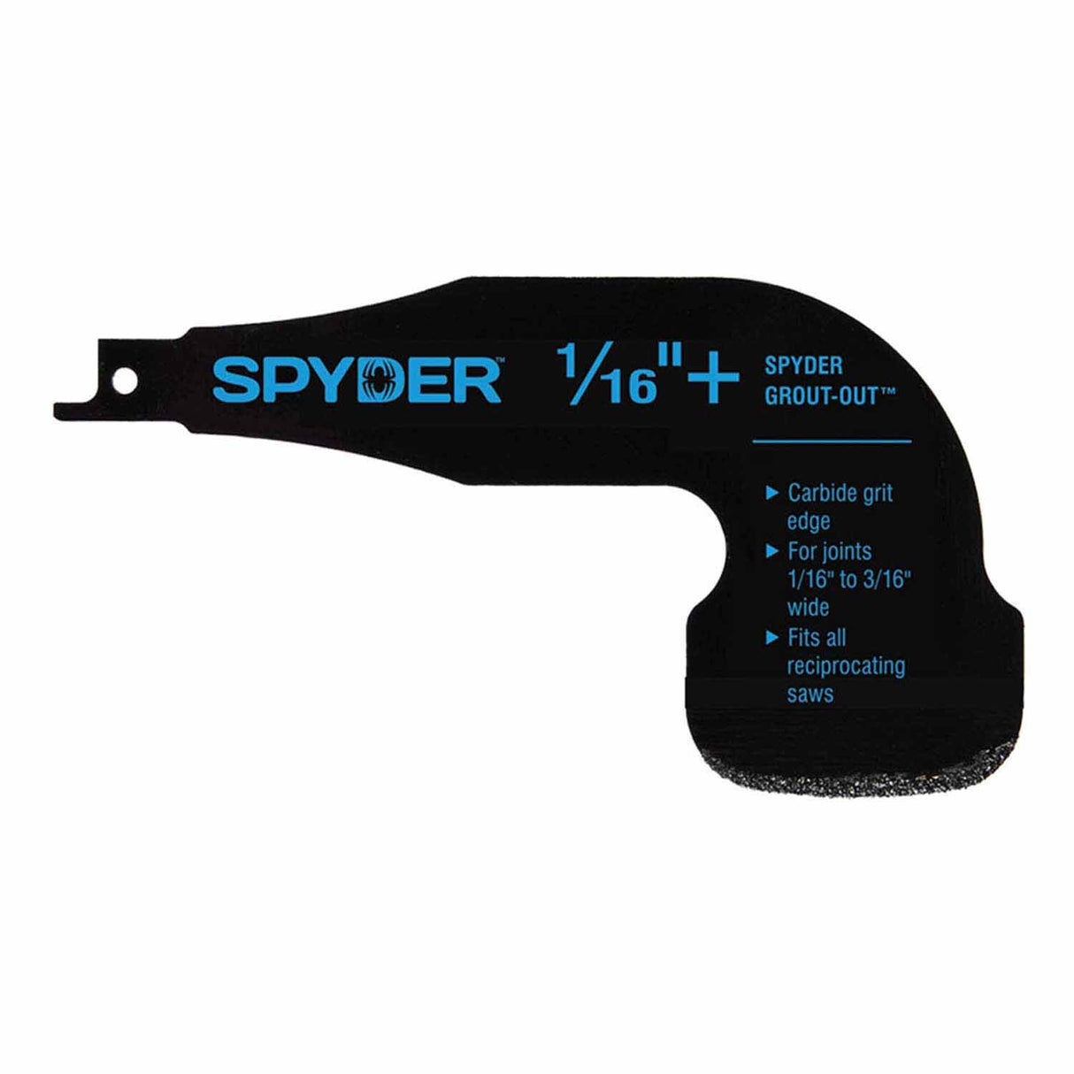 Spyder 100263 1/16 to 1/8-Inch Grout Removal Tool, Attachment for Reciprocating Saws