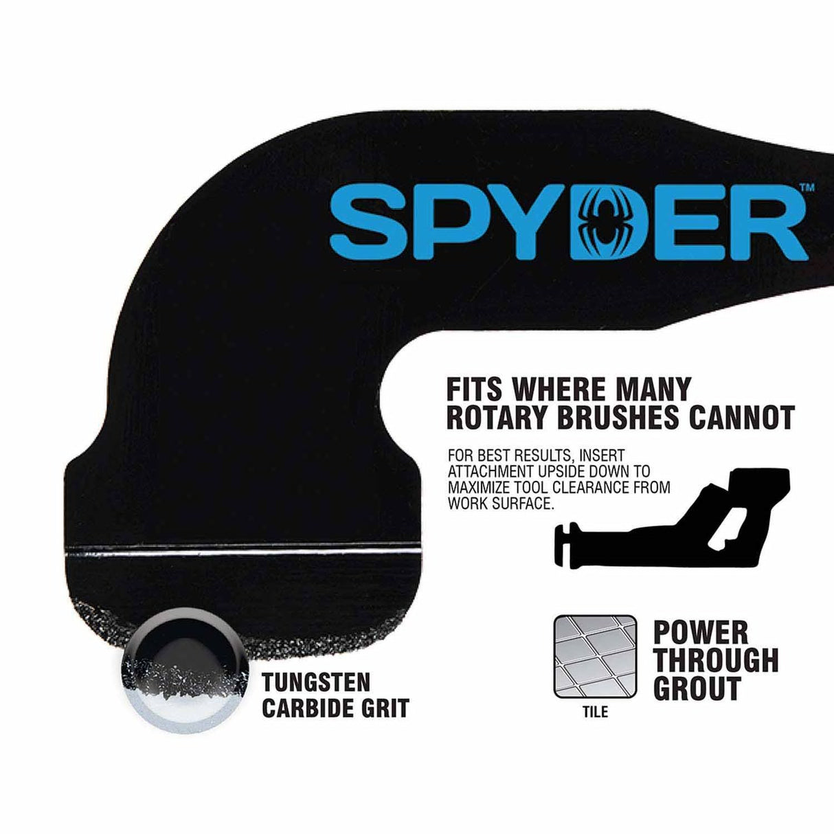 Spyder 100264 3/16 to 3/4-Inch Grout Removal Tool, Attachment for Reciprocating Saws - 2