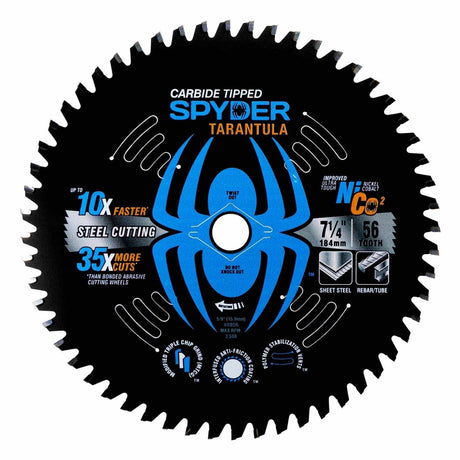 Spyder 13502 7-1/4-Inch 56-Tooth TCT Steel Cutting Circular Saw Blade