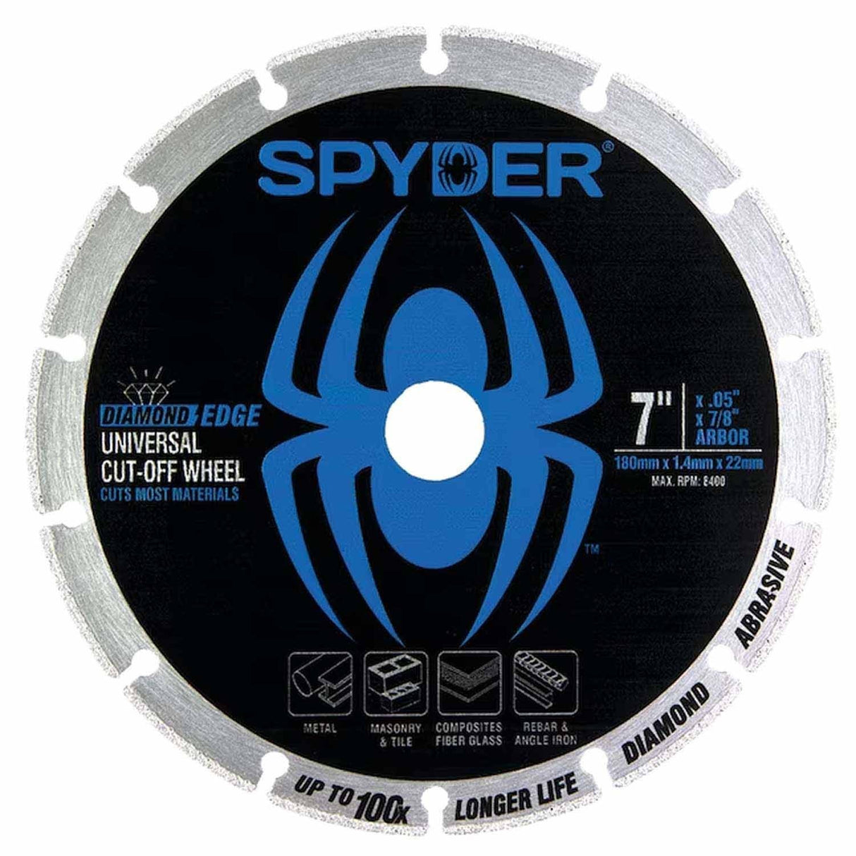 Spyder 14007 Diamond Bite 7-Inch Cut-Off Wheel
