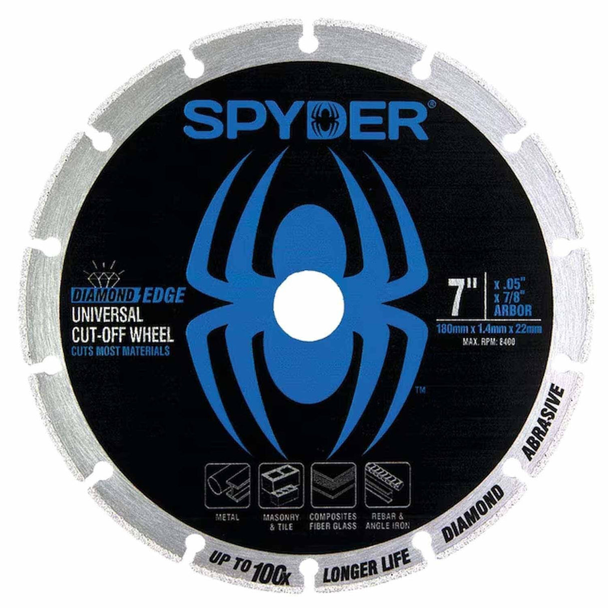 Spyder 14007 Diamond Bite 7-Inch Cut-Off Wheel