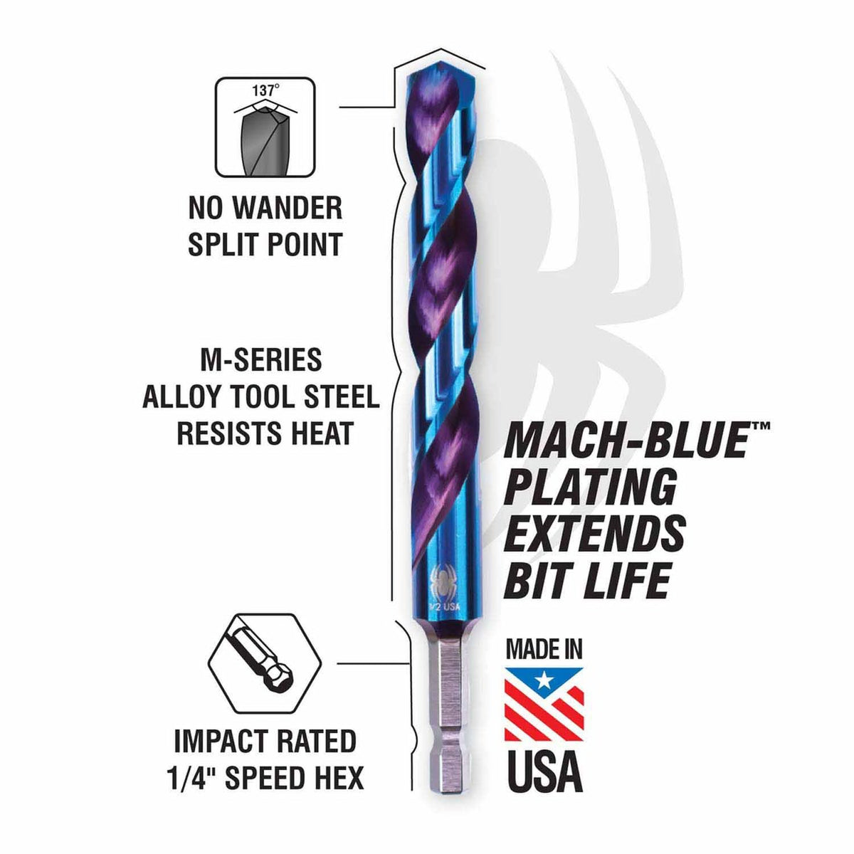 Spyder 19004 1/8-Inch x 3-Inch HSS Twist Drill Bit - 2