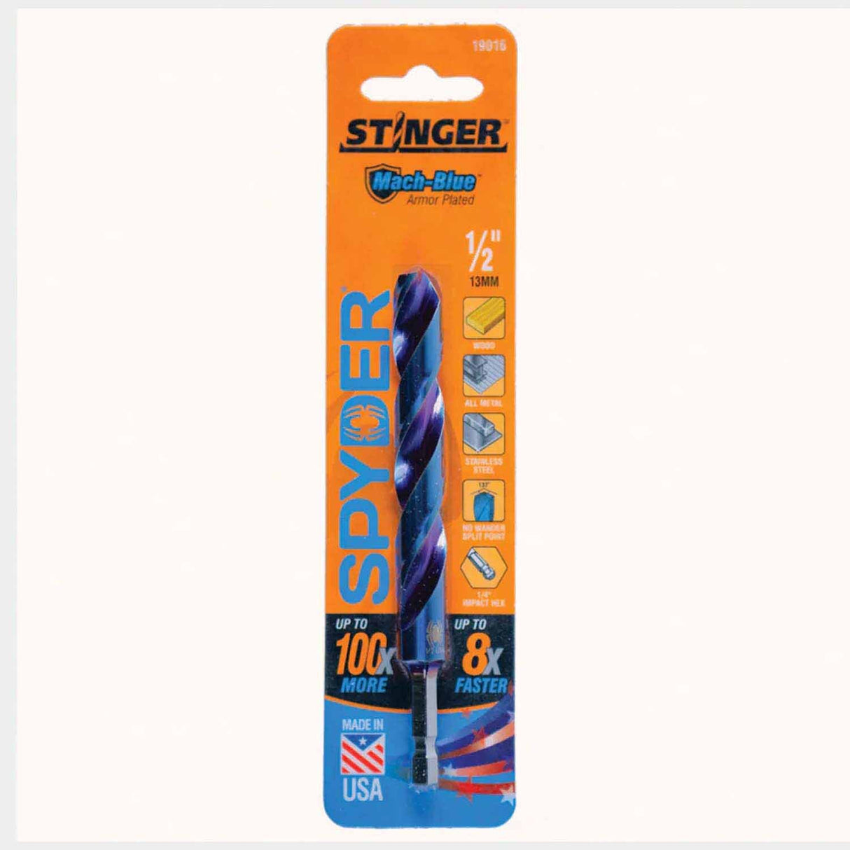 Spyder 19016 1/2-Inch x 5-Inch HSS Twist Drill Bit - 5