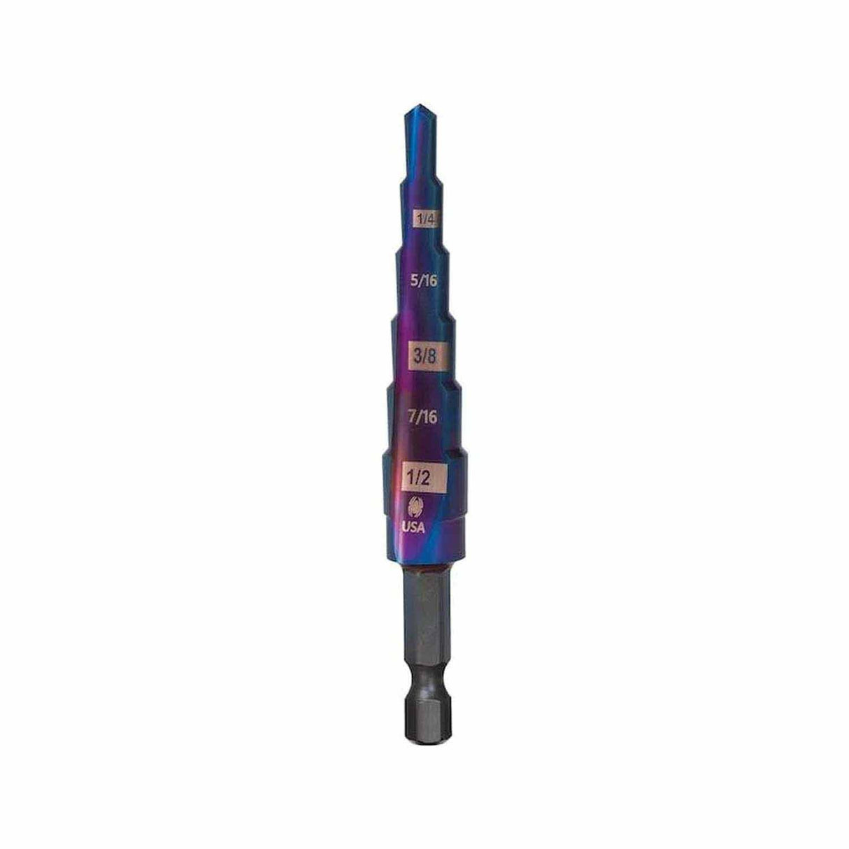 Spyder 19020 3/16 to 1/2-Inch Hex Shank 6 Step Drill Bit
