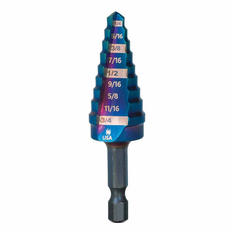 Spyder 19021 1/4 to 3/4-Inch Hex Shank 9 Step Drill Bit