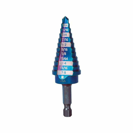Spyder 19022 3/16 to 7/8-Inch Hex Shank 12 Step Drill Bit