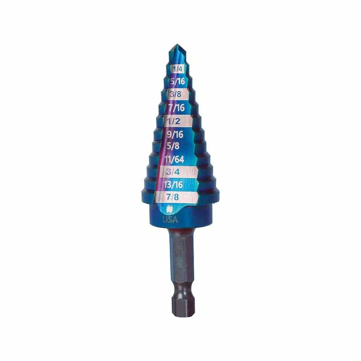 Spyder 19022 3/16 to 7/8-Inch Hex Shank 12 Step Drill Bit