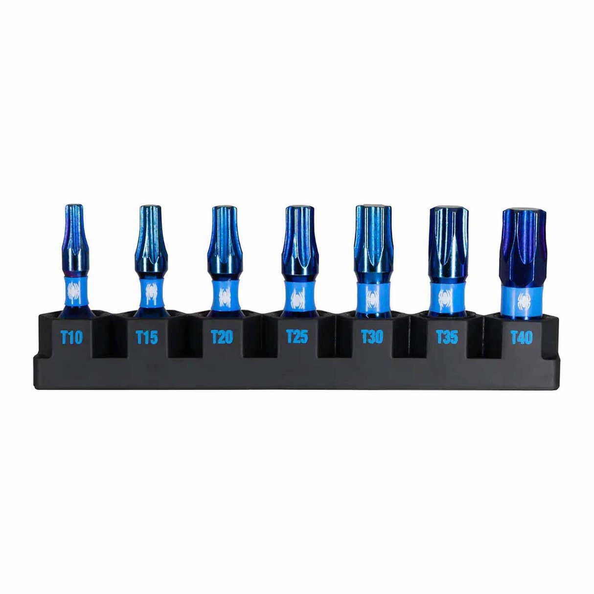 Spyder 19067 7-Piece Impact Driver Torx Bit Set (T10, T15, T20, T25, T30, T35, T40)