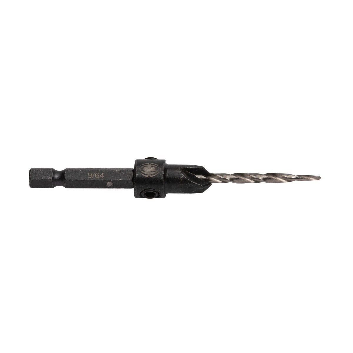 Spyder 19170 9/64" HSS Tapered Adjustable No. 6 Countersink Twist Drill Bit with 1/4" Hex Shank