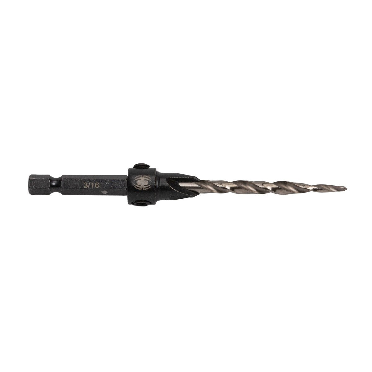 Spyder 19172 3/16" HSS Tapered Adjustable Countersink Twist Drill Bit for No 10 Screws - 2
