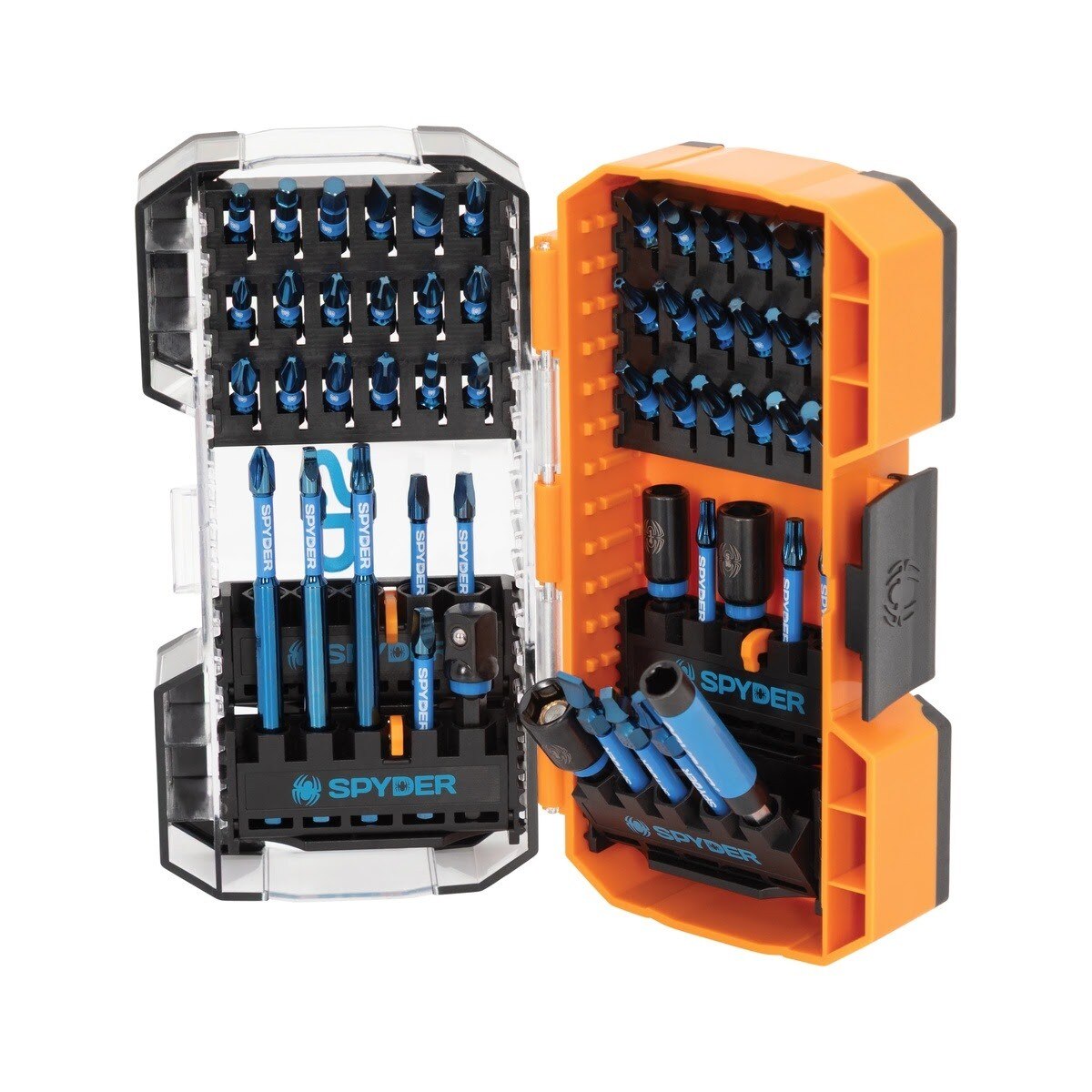 Spyder 19965 Mach-Blue Impact Rated Drive Bit Set with 1/4" Hex Shank (56-Piece Set) - 5