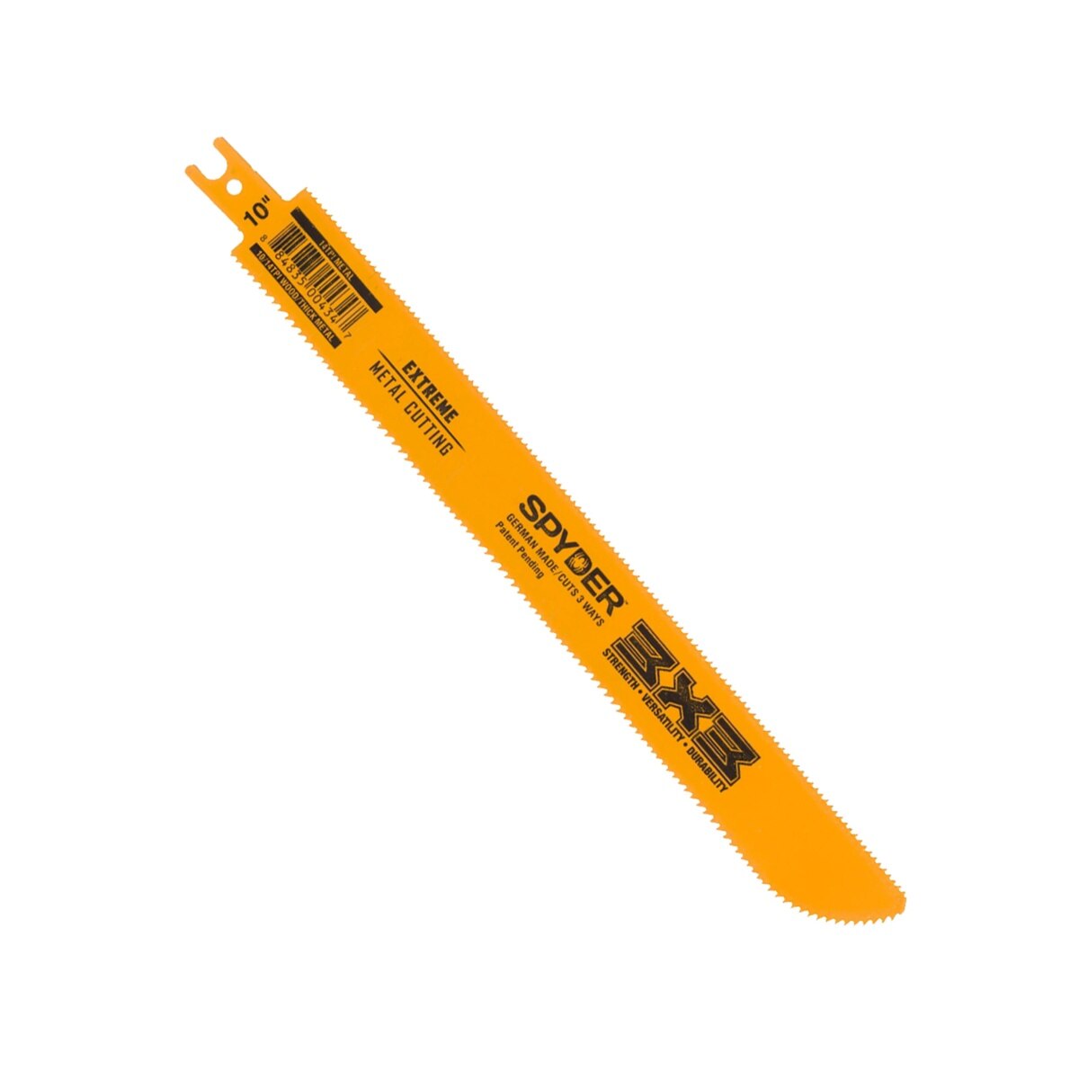 Spyder 200204 3X3 Double-Sided 10" 10/14 TPI Bi-Metal Reciprocating Saw Blade for Wood and Metal Cutting - 2